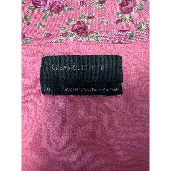 Urban Outfitters Elodie Mesh Floral Mini Short Spaghetti Strap Dress Size L - Picture 5 of 8